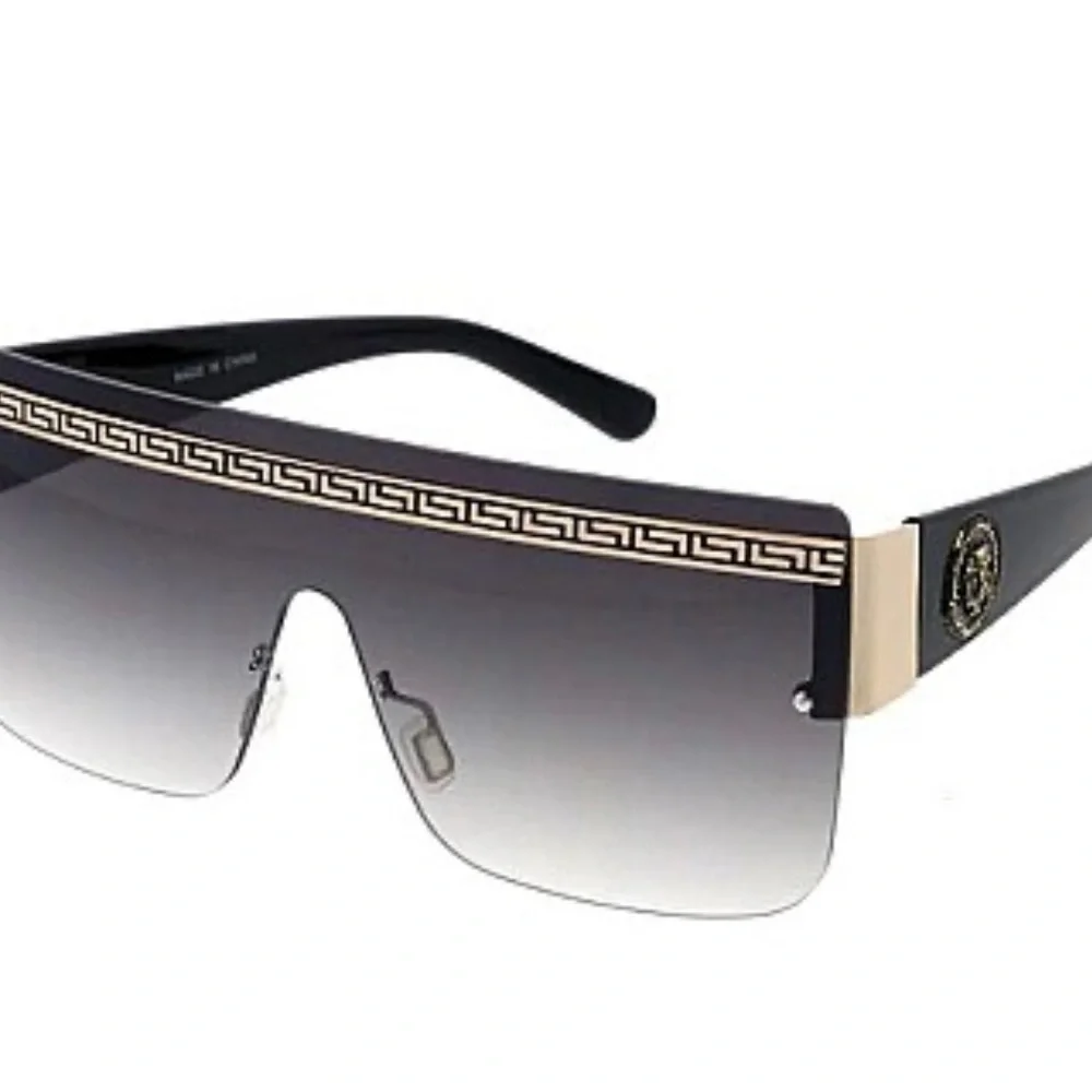 Versace Vibes Black Shield Sunglasses - Picture 6 of 12